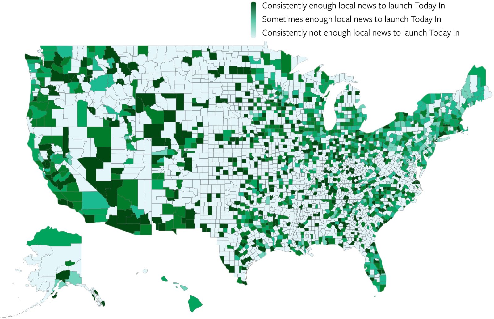 Facebook Today In local news availability map