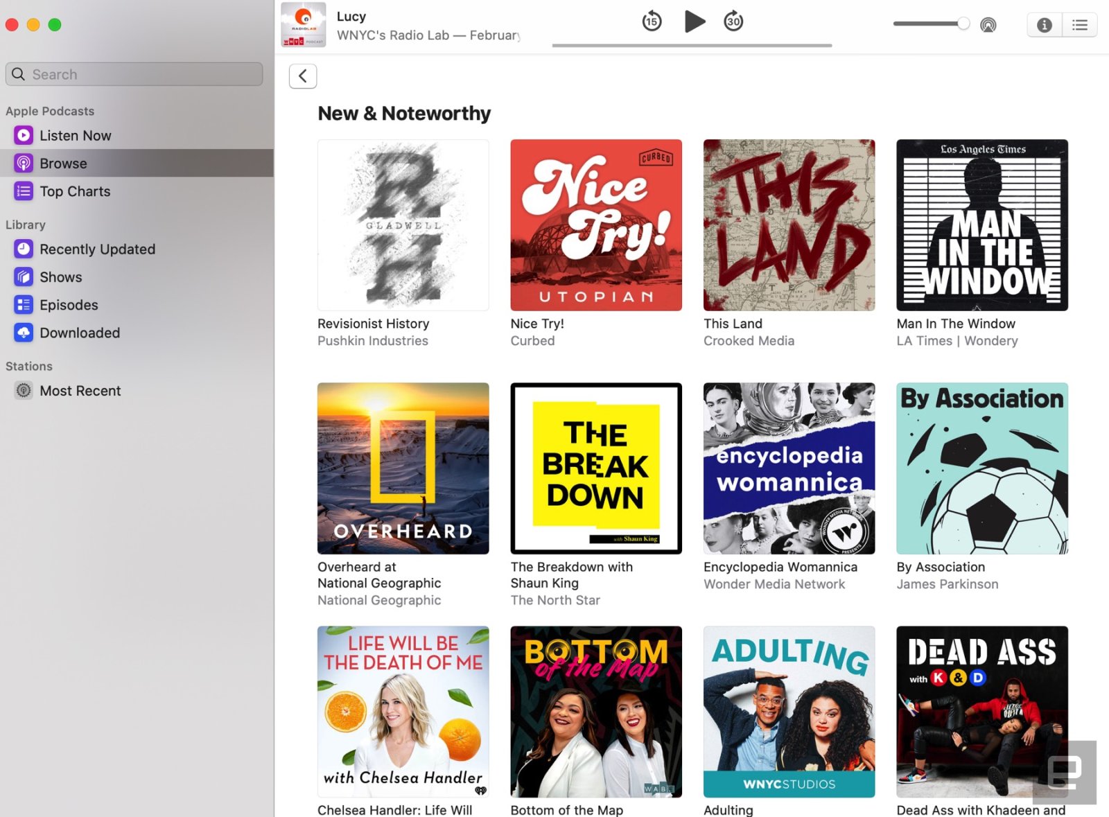Podcast app macOS Catalina