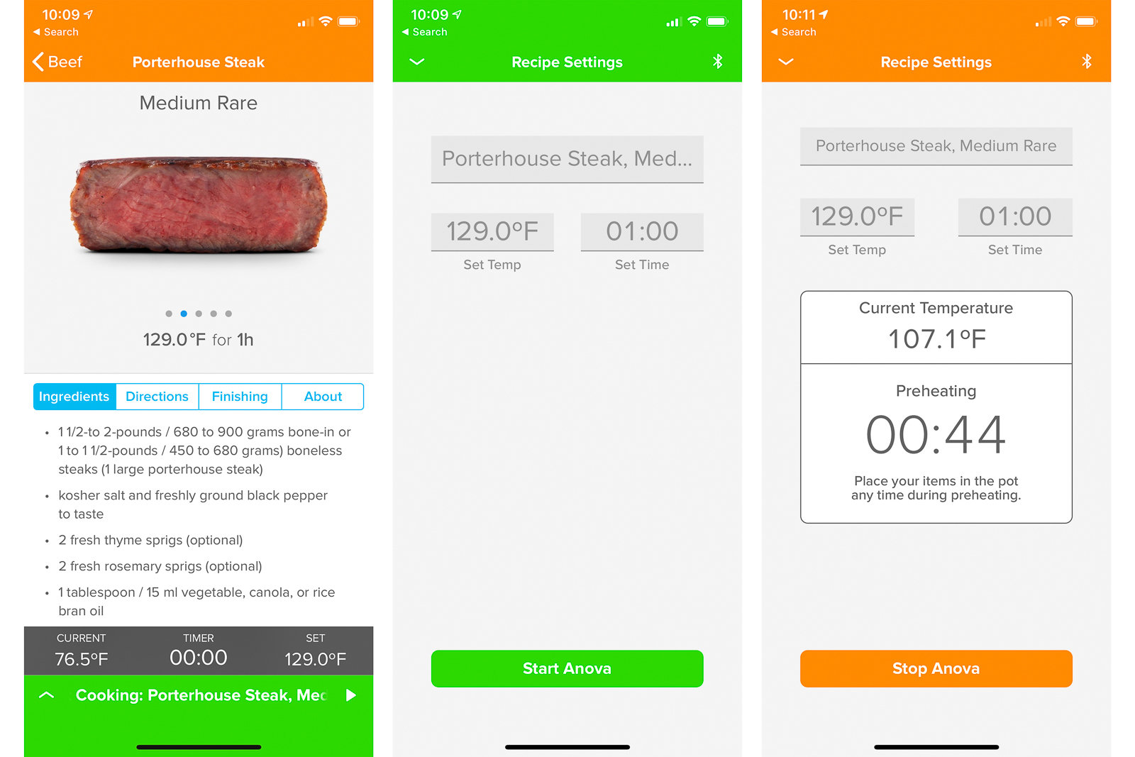 Sous vide cooking