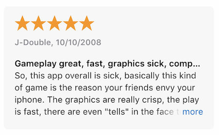 Texas Hold'em App Store reviews
