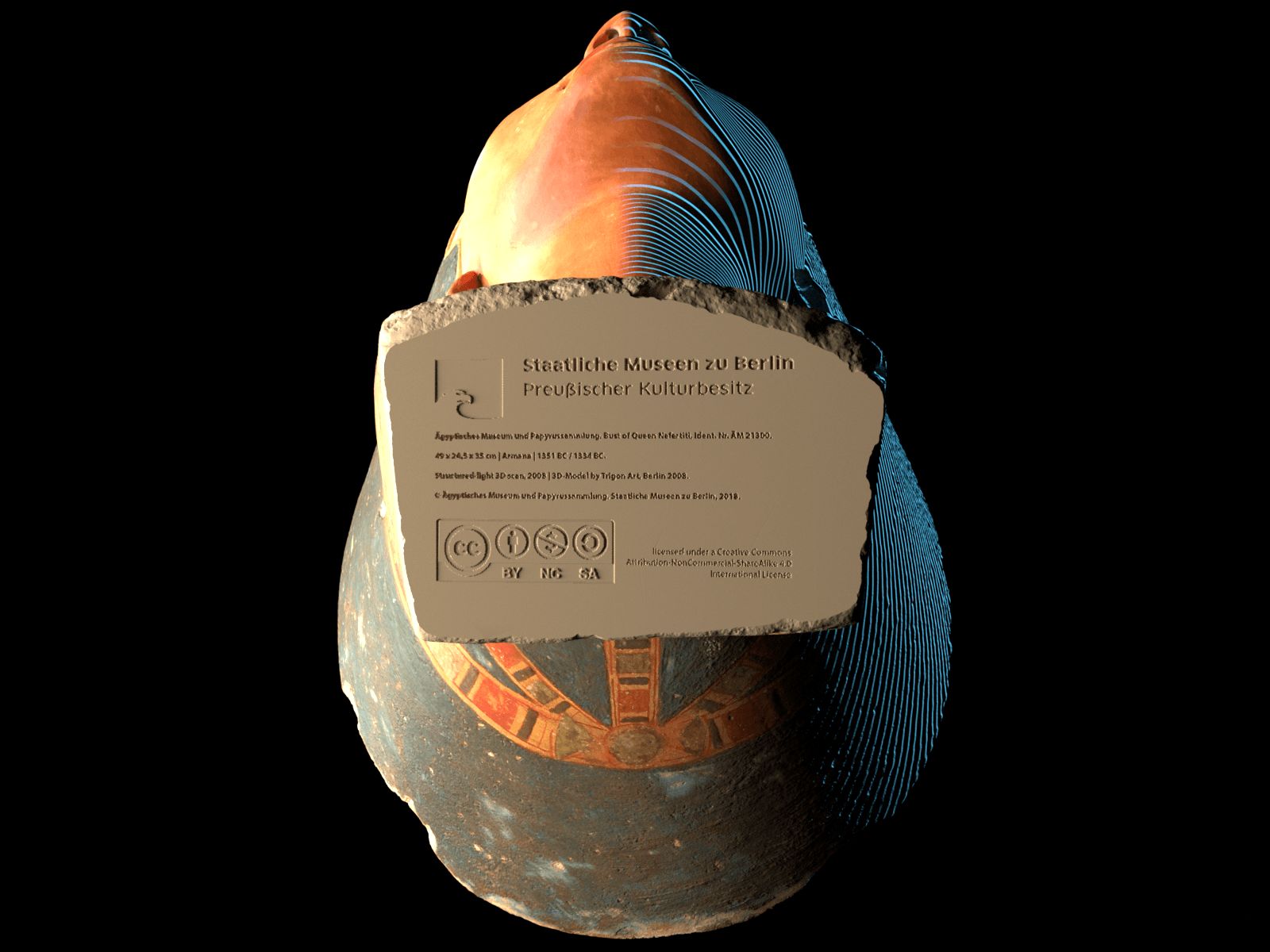 Nefertiti bust digitized 3D