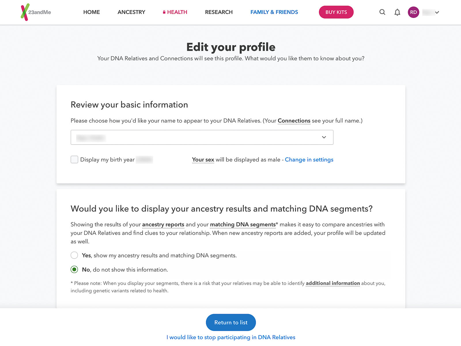 DNA testing kit