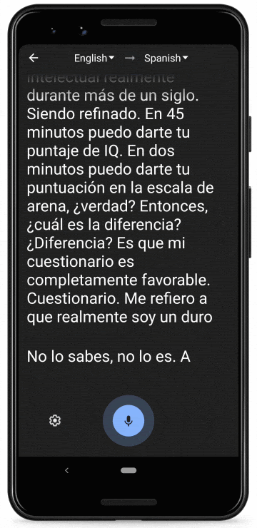 Google Translate transcription GIF