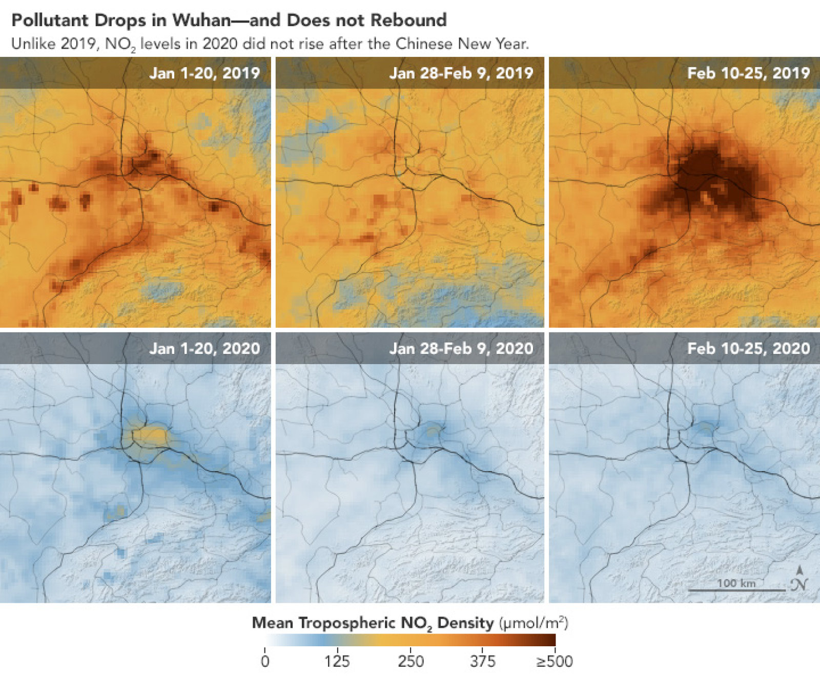 Wuhan pollution level drop over coronavirus