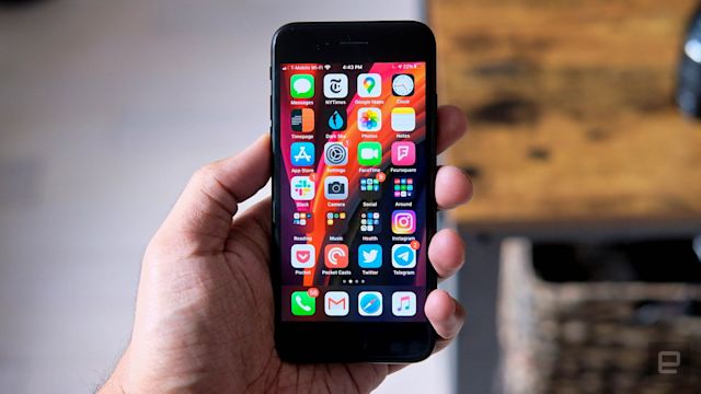 iPhone SE smartphone.