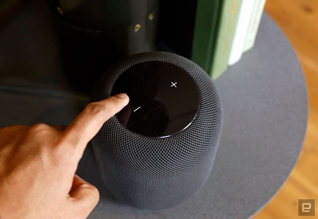 Apple HomePod smart speaker.
