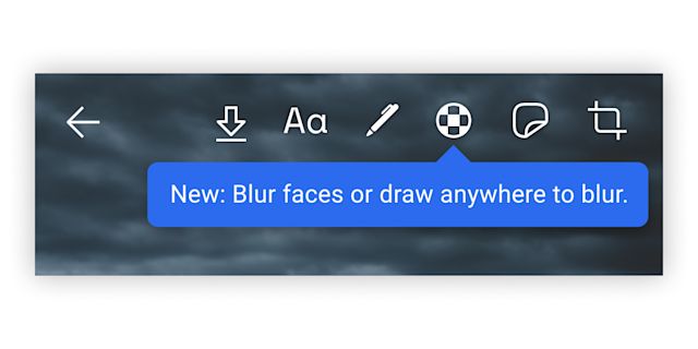 Signal face blurring toolbar